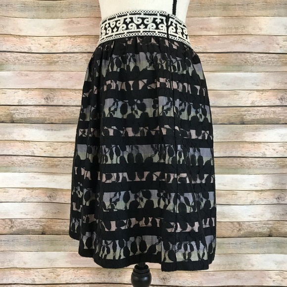 Anthropologie Floreat Charente Lace Overlay Skirt - Picture 5 of 8